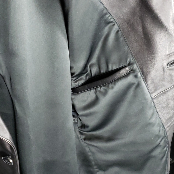 💥NEW💥 Men's Large Dark Brown Leather Coat - Picture 3 of 7